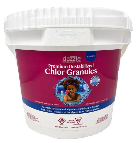 DAZZLE PREM CHLORINE GRANULE UNSTAB SHOCK 8KG